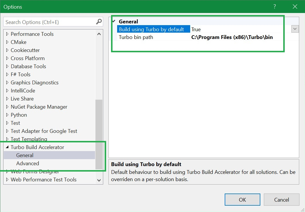 The Visual Studio Integration Extension - Turbo Build Accelerator for C++